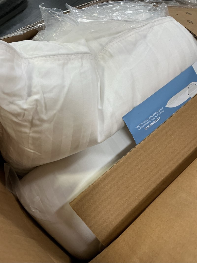 Condition photo showing Good Condition for Beckham Hotel Collection Bed Pillows Standard/Queen Size Set of 2 - Original Soft Down Alternative Pillow for Sleeping - Soft Support for Back, Stomach or Side Sleepers Queen / Standard White