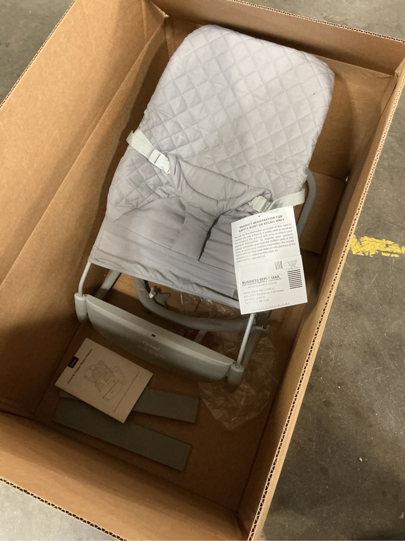 Condition photo showing As Is for orzbow electric baby rocker & toddler chair | innovative automatic motion with smart tap sensing | adaptable 3-speed | 8 soothing sounds | 3 recline positions | portable infant seat up to 40lbs, grey