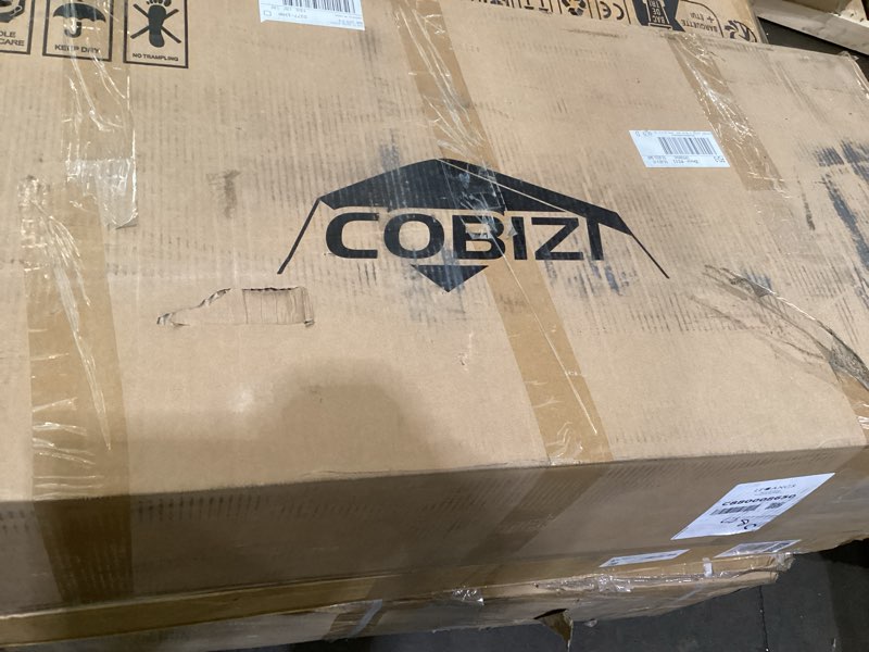 Condition photo showing As Is for cobizi 10x30 pop up canopy tent with removable sidewalls, waterproof portable easy up canopy with carry bag, instant outdoor shelter tents for parties, events, backyard gatherings, weddings, black black 10x30ft with 5 sidewalls