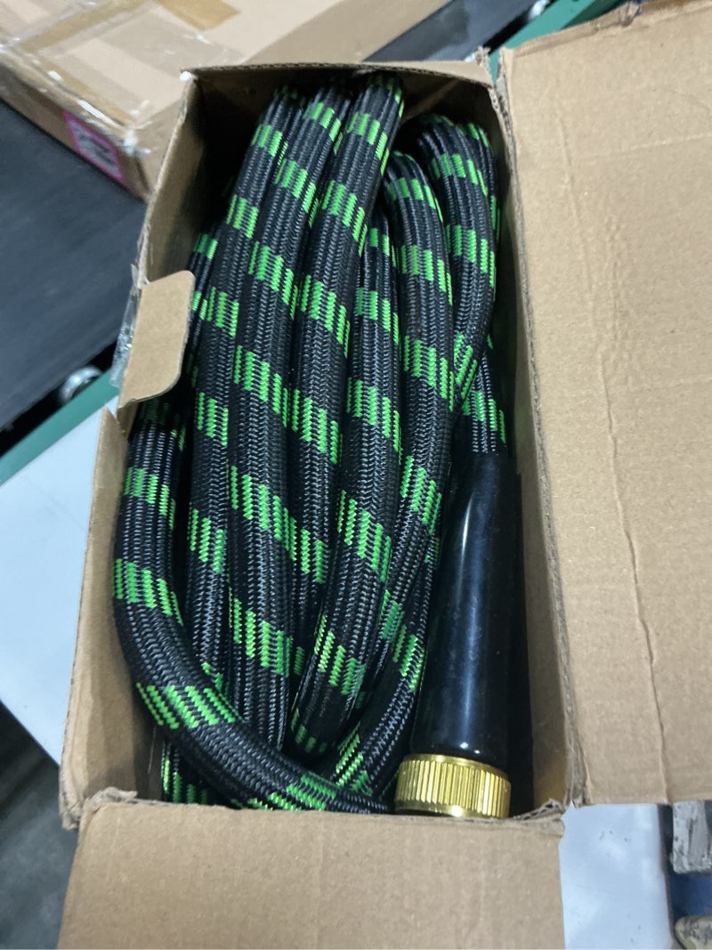 Condition photo showing Good Condition for garden hose 75 ft water hose flexible non-expandable outdoor heavy duty lightweight leakproof kink-free flex watering hose pipe with nozzle for 3/4 inch fitting yard lawn outside car wash 75ft with nozzle