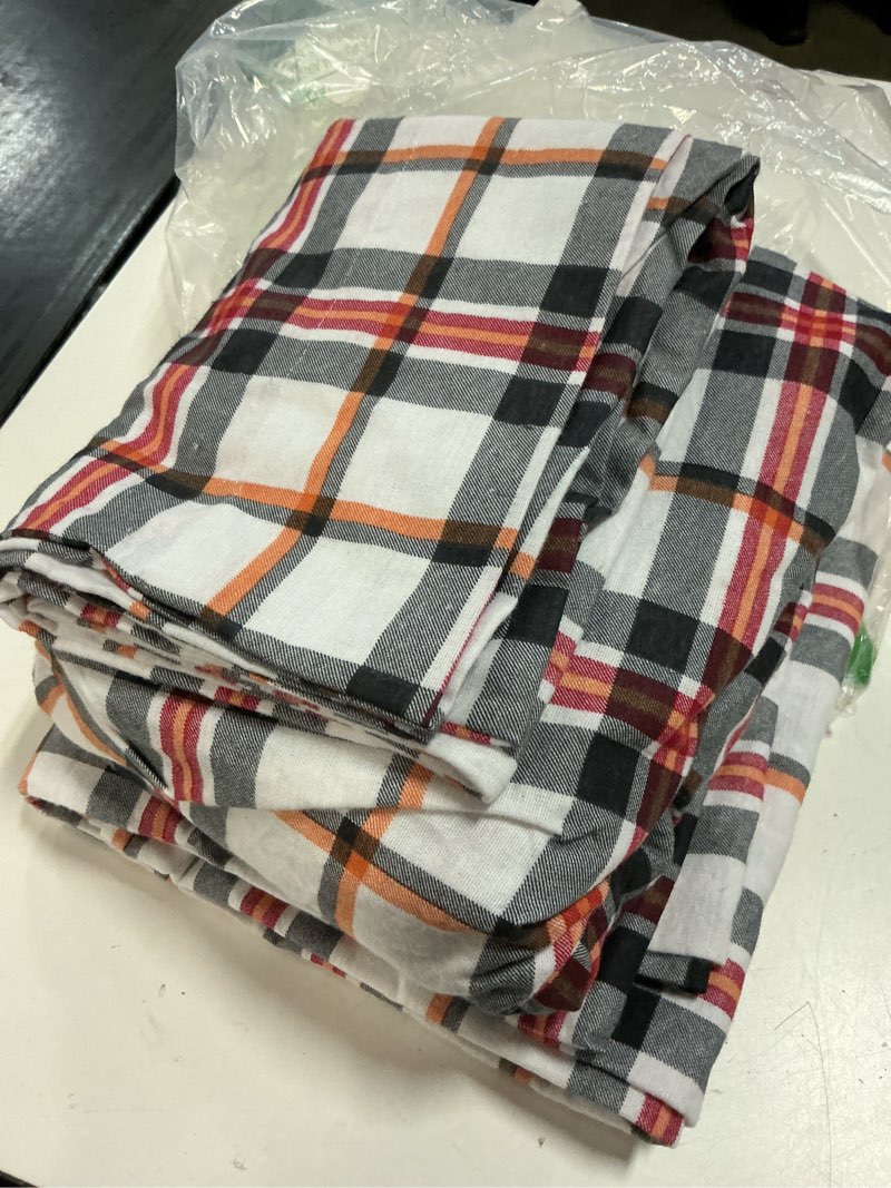 Condition photo showing As Is for zoyer flannel sheets full size - 100% cotton double brushed bed sheets set, deep pockets 16 inches, all seasons breathable & extra soft full sheets, warm & cozy, 4 piece, classic classic full