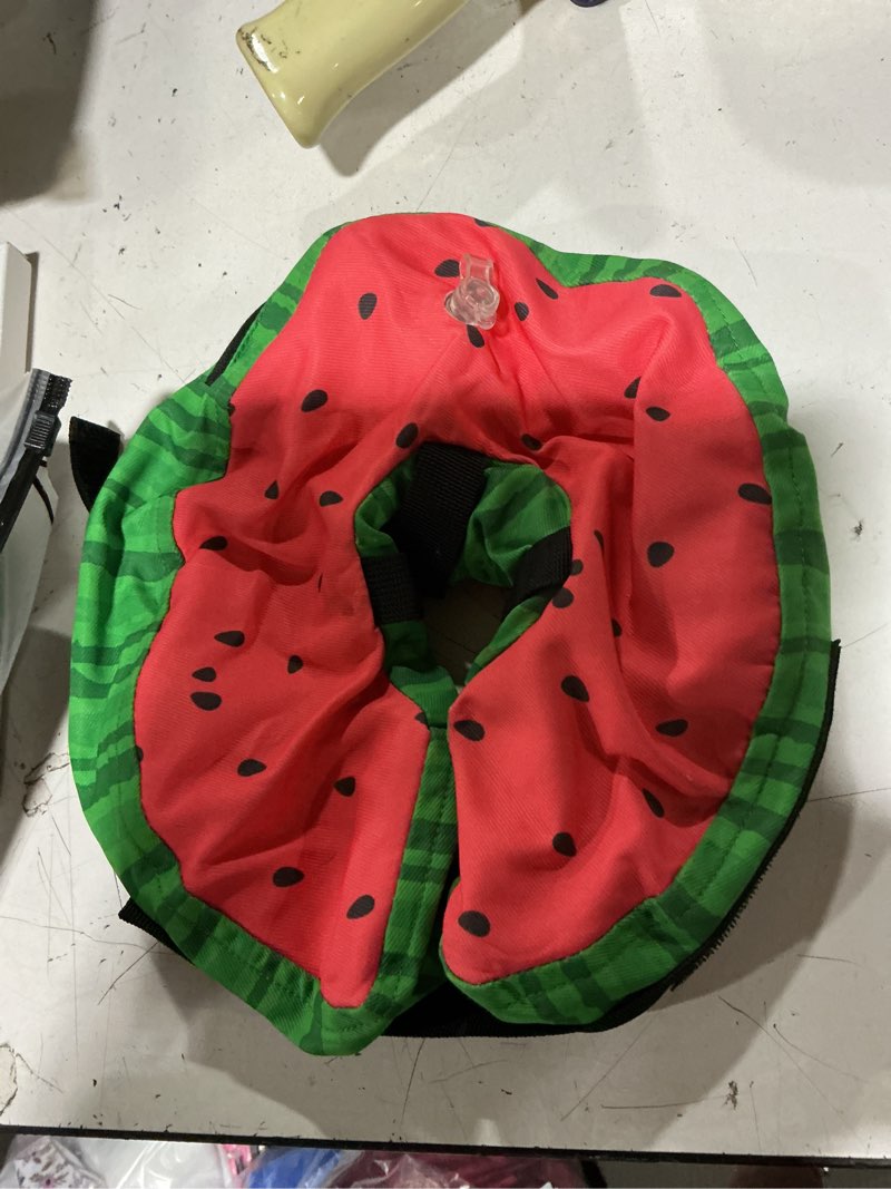 Condition photo showing Good Condition for supet inflatable dog cone collar alternative after surgery, doggie neck donut collar recovery ecollar for post surgery, soft dog cone for small medium puppies cats donut red s(neck 7"-9.5")
