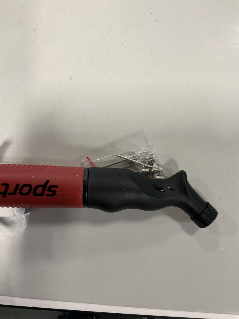 SPORTBIT Ball Pump with 5 needles - Push & Pull Inflating System - Great for All Sports balls - Volleyball Pump, Basketball Inflator, Football & Soccer Ball Air Pump - Goes with Needles Set and E-Book