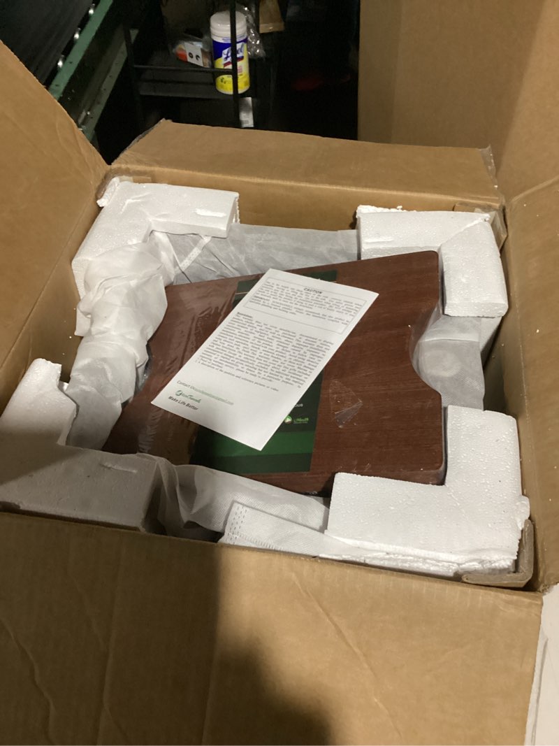 Condition photo showing As Is for Kitchen Sink, 15 x 15 x 10 inch Kitchen Sinks Small Bar Prep Sink 16 Gauge Gunmetal Black Drop in Kitchen Sink Single Bowl Workstation Sink with Cutting Board 15" x 15" x 10" Gunmetal Black