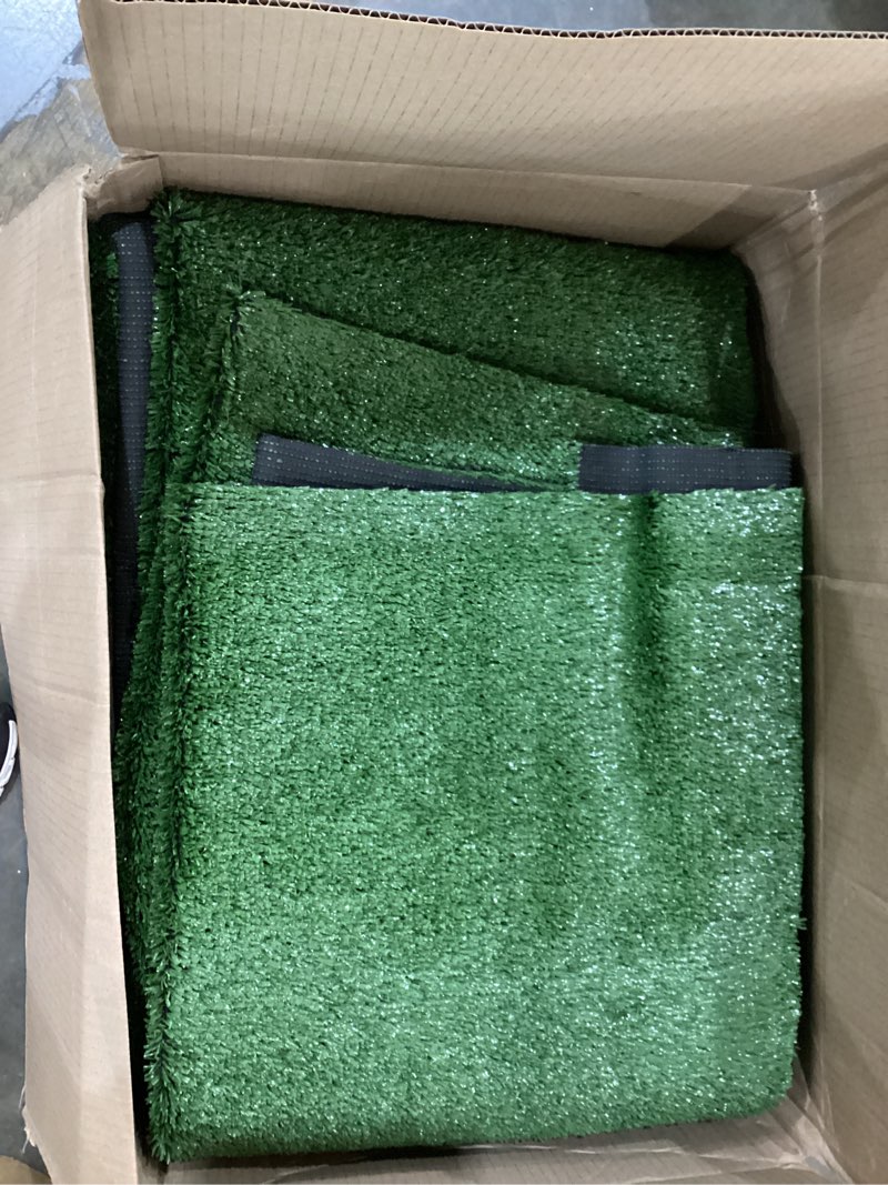garland rug artificial grass 7 ft. x 10 ft. large indoor/outdoor area rug green -lush green, durable