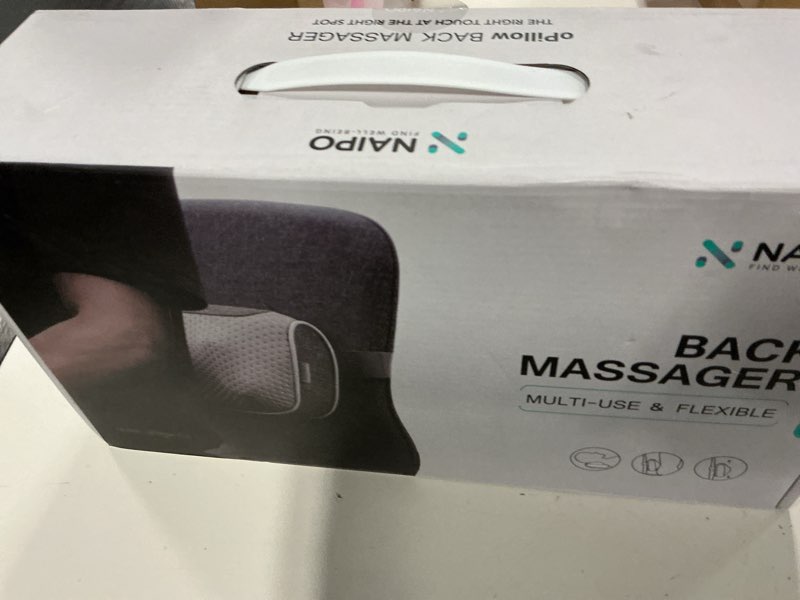 Condition photo showing New/Like New for naipo back massager pillow soothing heat function easy one-button controlnaipo