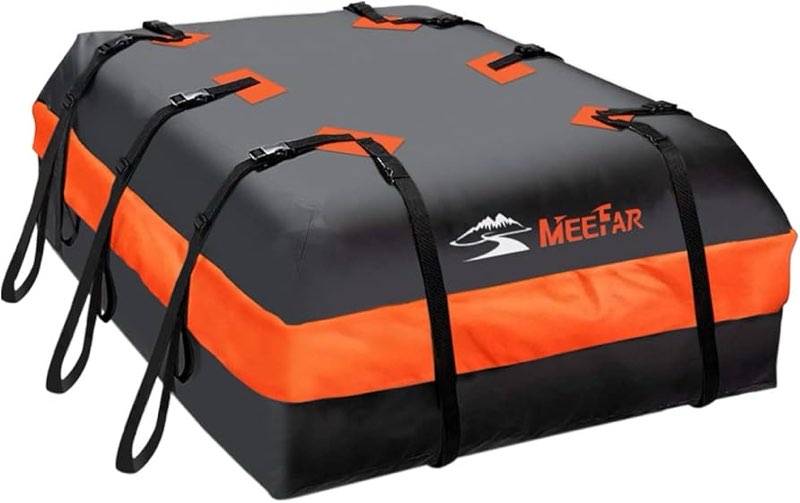 MeeFar Car Roof Bag XBEEK Rooftop top Cargo Carrier Bag 20 Cubic feet Waterproof for All Cars with/W