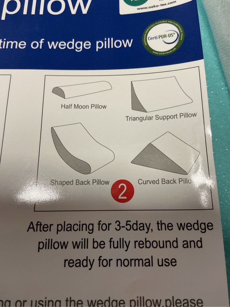 Oeko tex standard 100 wedge pillow