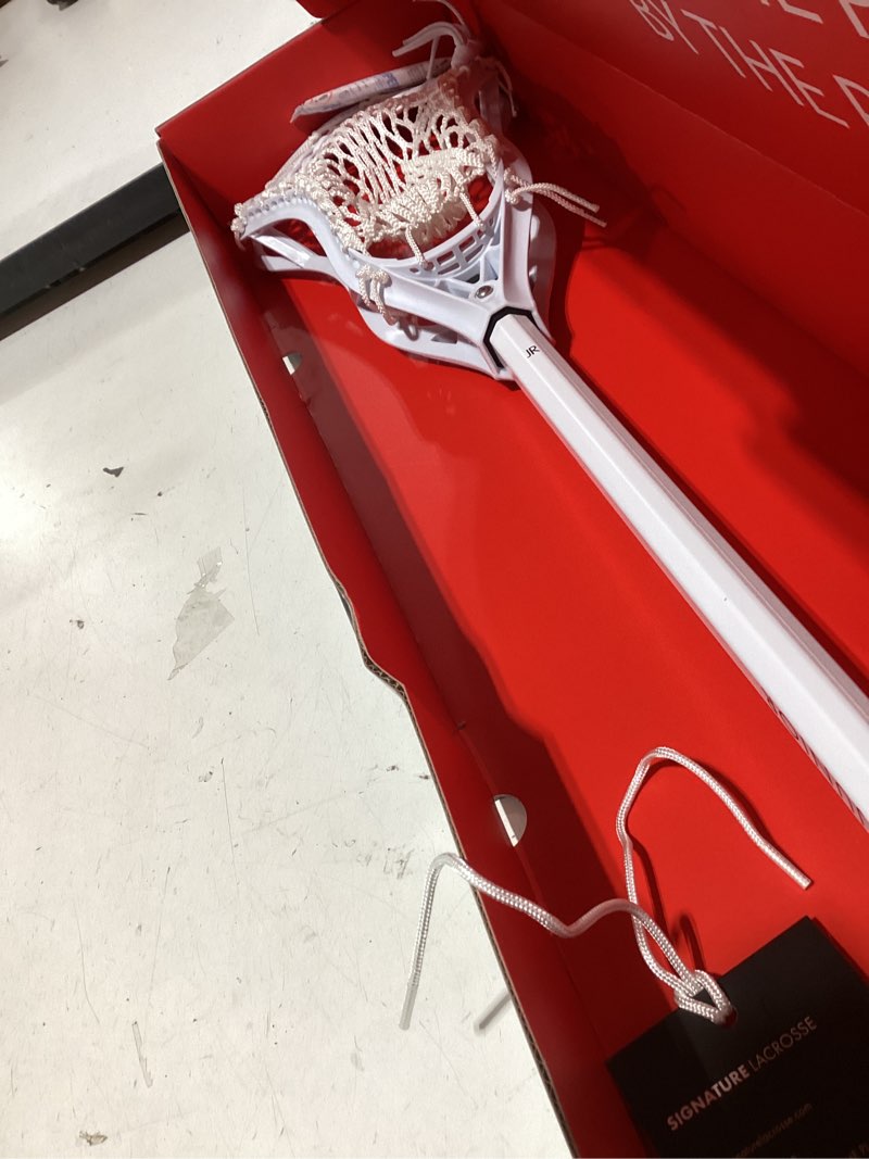 Condition photo showing New/Like New for signature lacrosse junior lacrosse stick - 28" metal shaft lacrosse stick - available for boys and girls