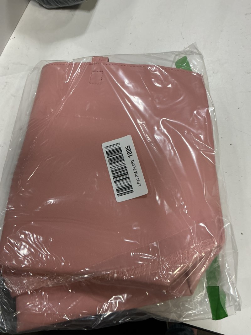 Condition photo showing As Is for kalidi tote bag zipper shoulder bag faux leather purses satchel for women casual handbag work dating college one size pink