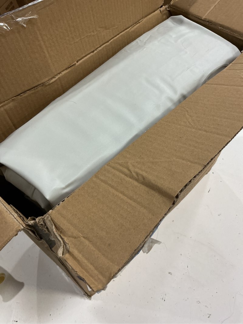 Condition photo showing As Is for queen air mattress with built in pump 18"raised inflatable mattress queen airbed blow up mattress luxurious comfort for home and guests 80"*60"*18"air bed 3 mins fast inflate/deflate 660lbs max 18" blue & white queen