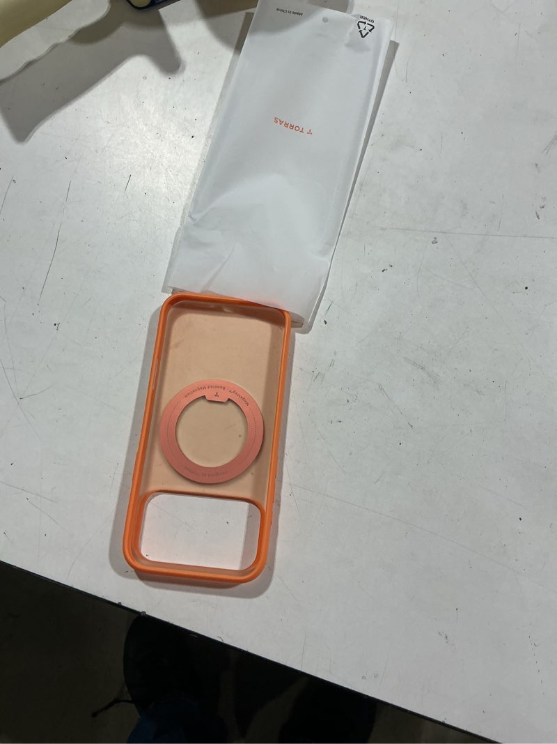 Condition photo showing Good Condition for torras 360 magnetic stand for iphone 17 pro max case, [fit for magsafe] [4x military-grade protection] slim case for iphone 17 pro max 6.9", translucent cosmic orange, ostand o3 fitness series c-cosmic orange for iphone 17 pro max