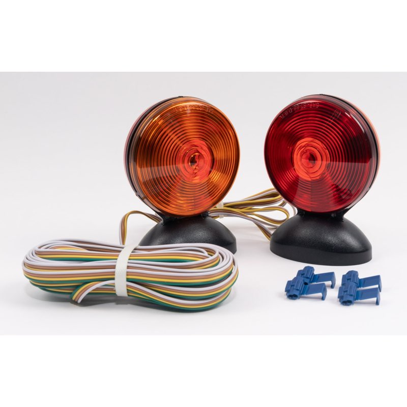 hopkins towing solutions magnetic 2 sided towing light kit, c6300, amber and red
