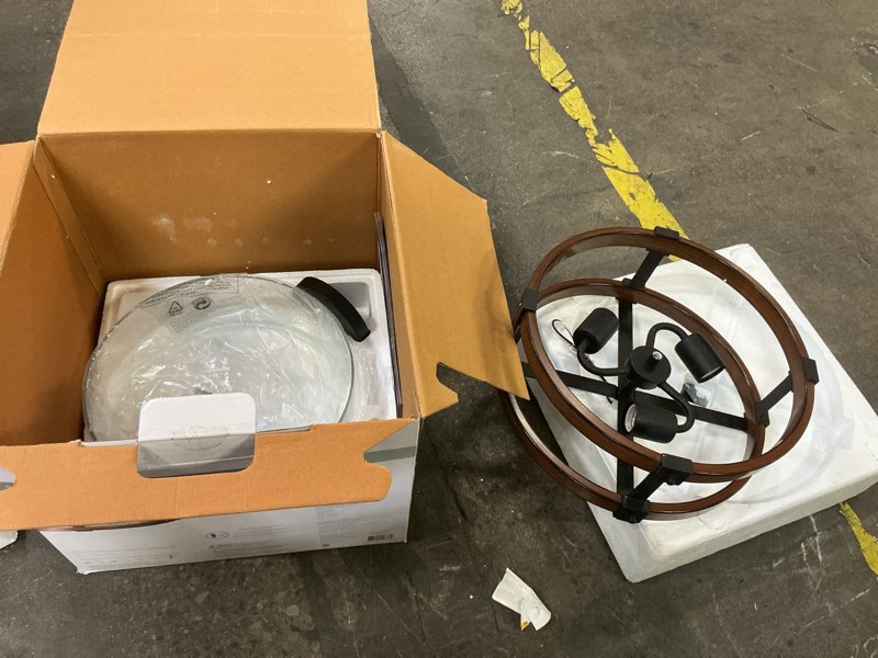 Condition photo showing New/Like New for KICHLER LIGHTING Kichler Barrington 14-in Faux-Wood light fixture 