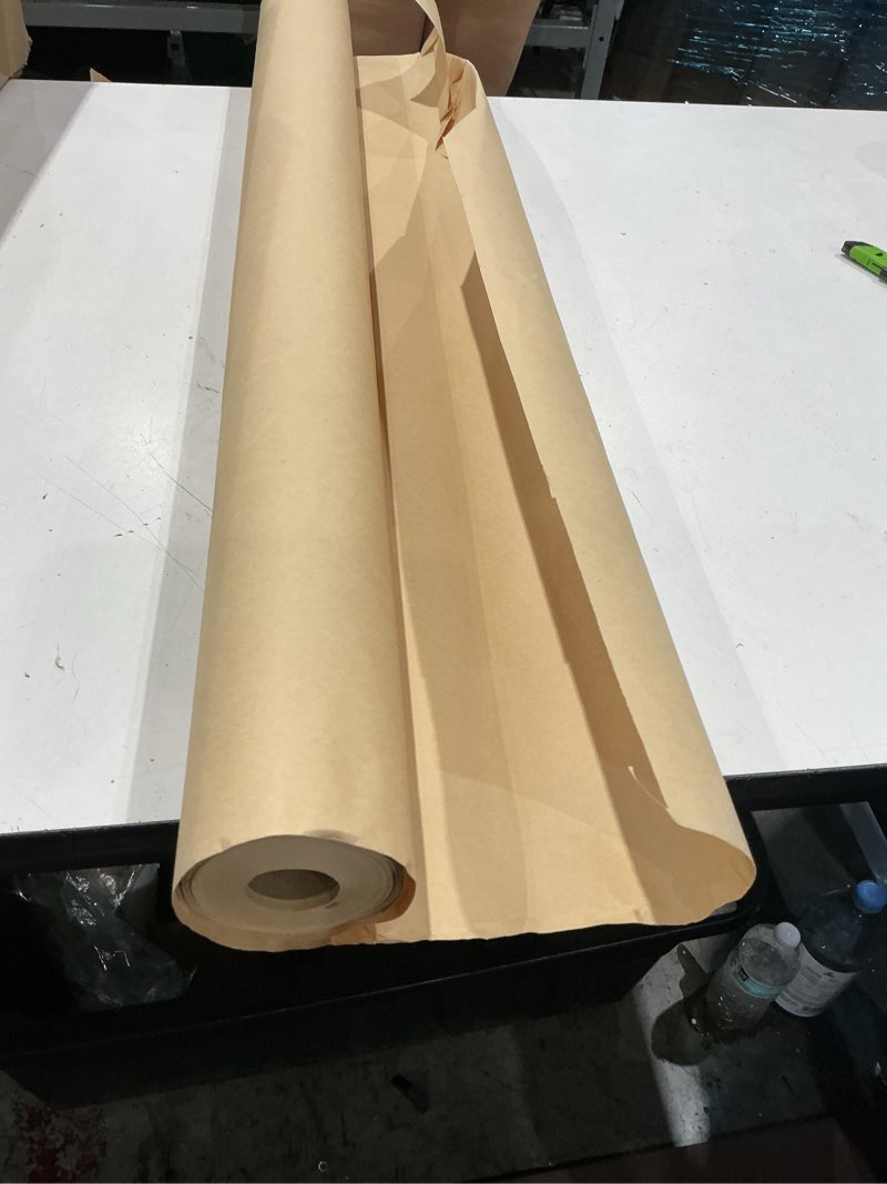 Condition photo showing As Is for brown paper roll (440mm x 31m), multipurpose wrapping butcher paper roll 100% recycled paper for gift wrapping parcel packing 