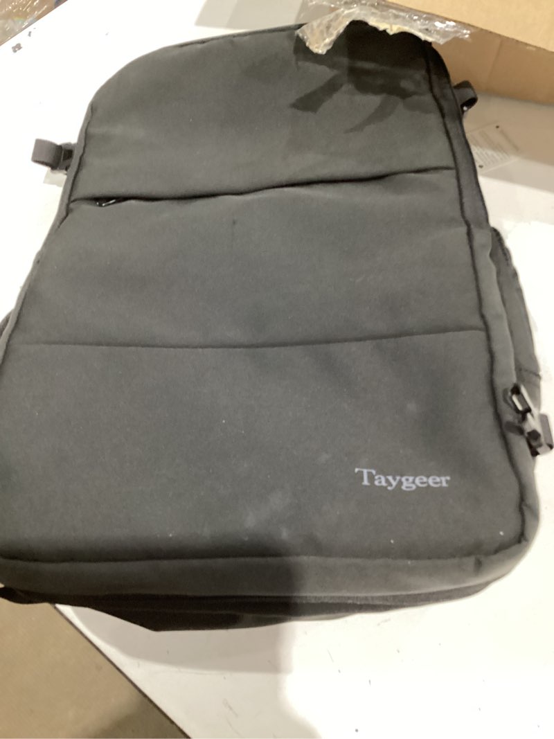 Condition photo showing As Is for taygeer travel laptop backpack for men women, airplane approved travel backpack suitcase with water bottle pocket, lightweight college 35l luggage bag 15.6inch laptop mochila gifts for business,black