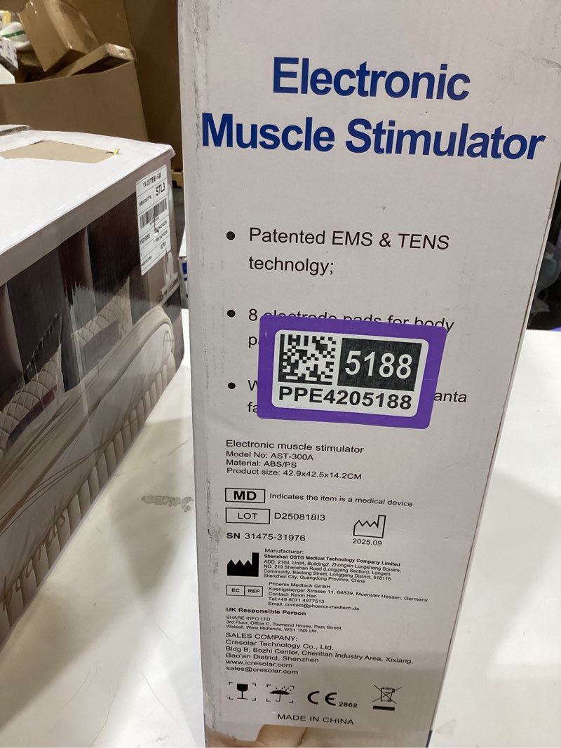 Condition photo showing Good Condition for creliver ems & tens foot nerve muscle massager, electric foot stimulator improves circulation, feet legs circulation machine relieves body pains, neuropathy (fsa or hsa eligible) white
