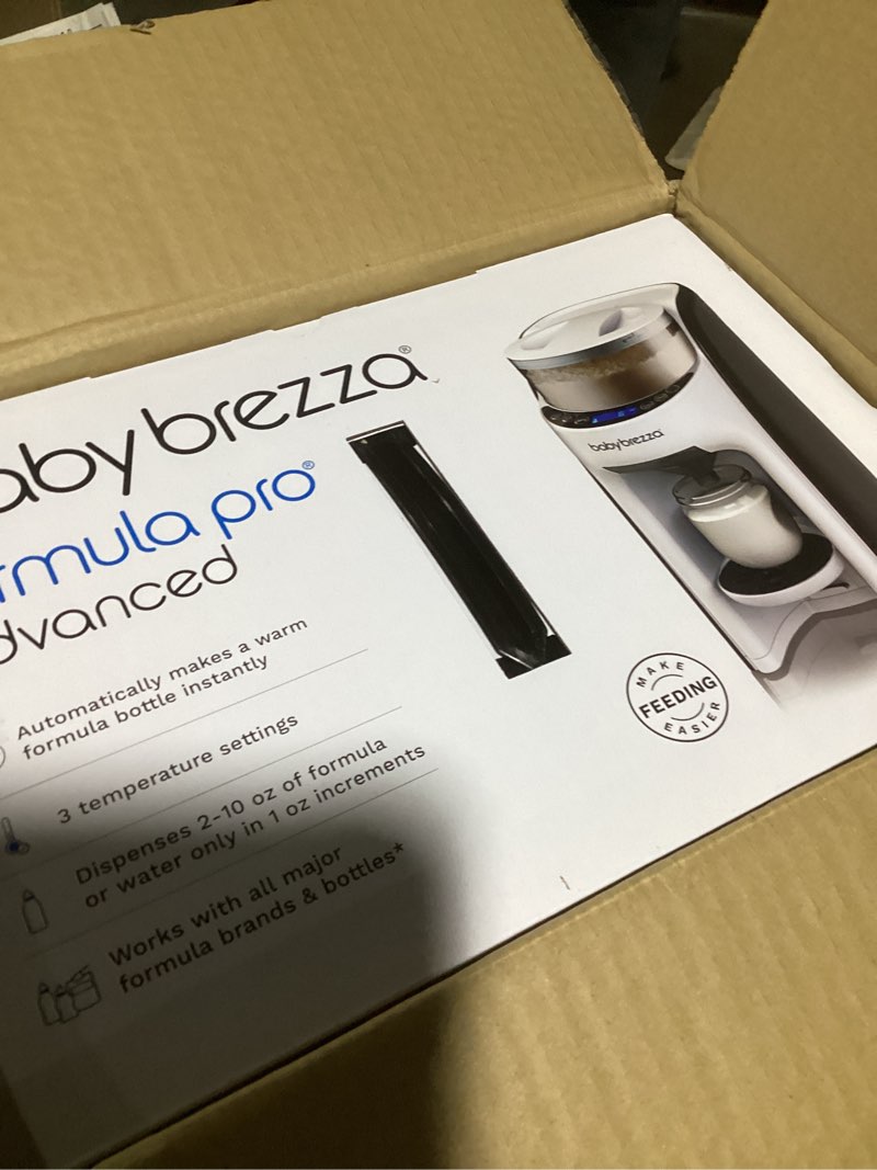 Condition photo showing New/Like New for Baby Brezza New and Improved Formula Pro Advanced Formula Dispenser Machine - Automatically Mix a Warm Formula Bottle Instantly - Easily Make Bottle with Automatic Powder Blending, White
