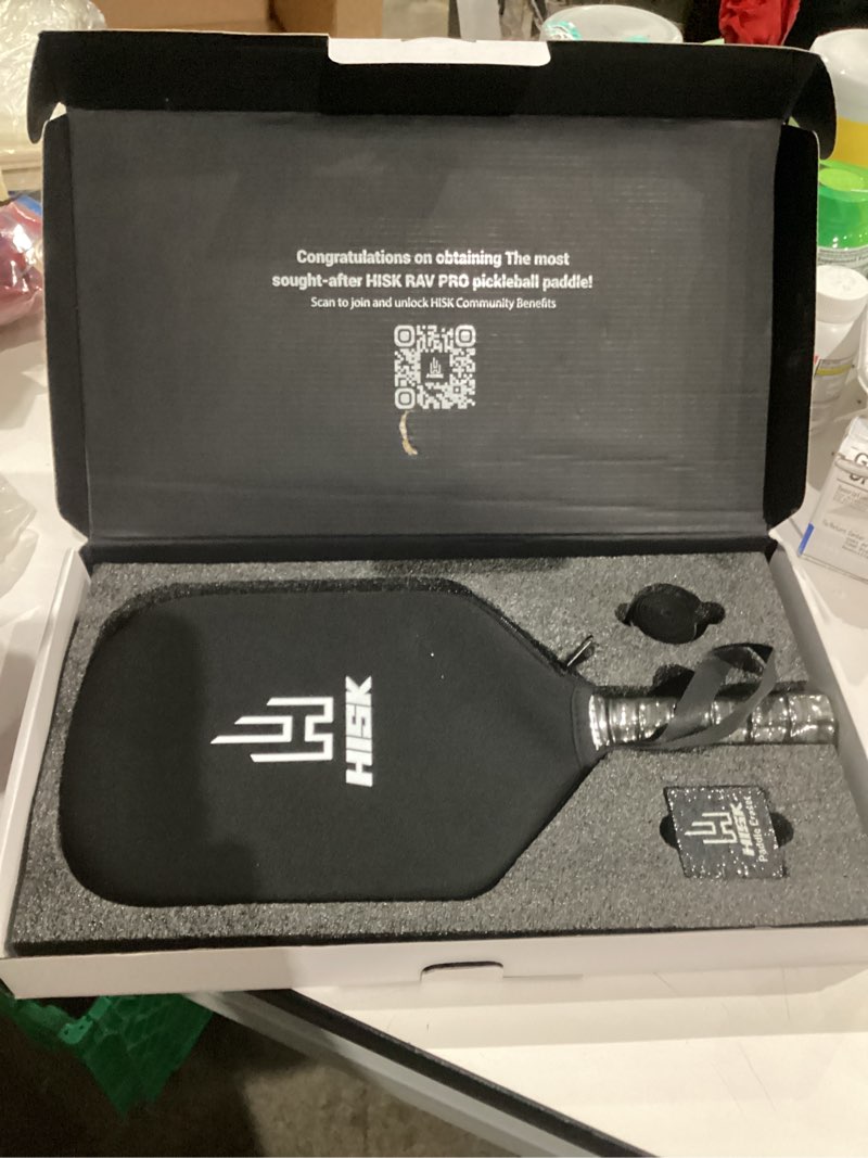 Condition photo showing Good Condition for RAV PRO Pickleball Paddle - Ultimate HIGH END 16mm Japanese Toray T700 Raw Carbon Fiber CFS w/Excellent GRIT Roughness Texture, Aero Dynamic Curve, USAPA Approved, Non Slip Grip Black