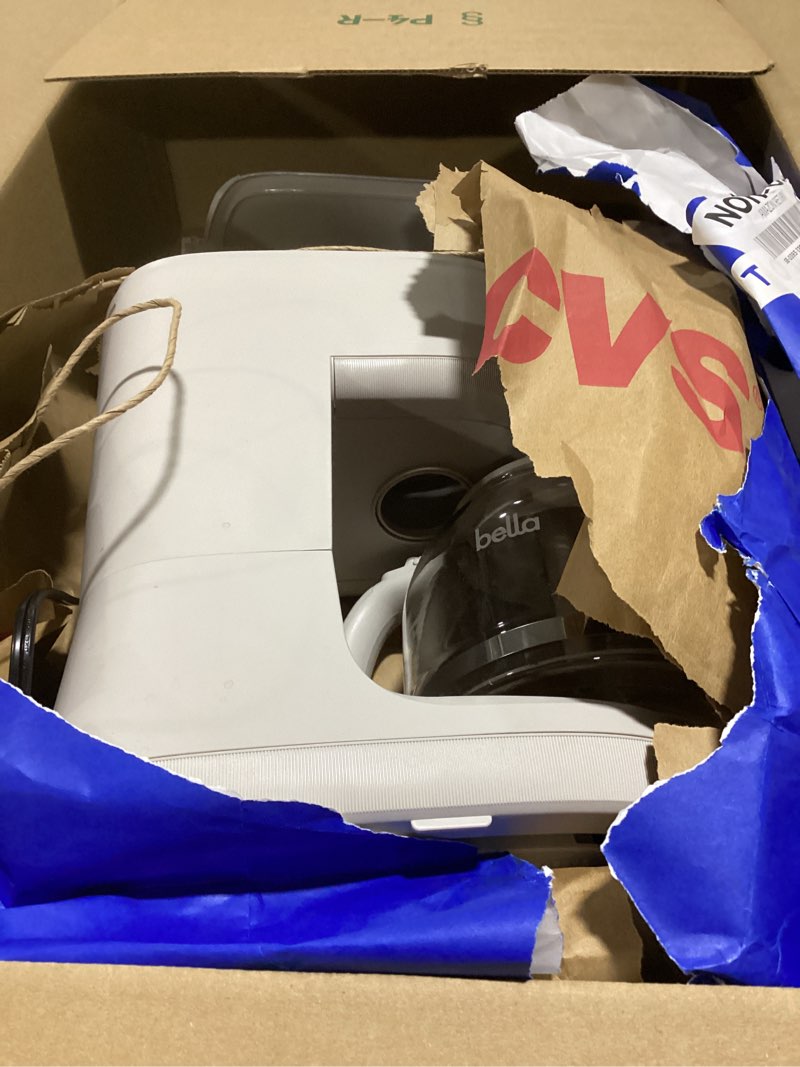 Condition photo showing Good Condition for BELLA 12 Cup Programmable Coffee Marker, Reusable Dishwasher Safe Accessories, Easy LCD diaply, Auto Shutoff, 900 watt, Oatmilk