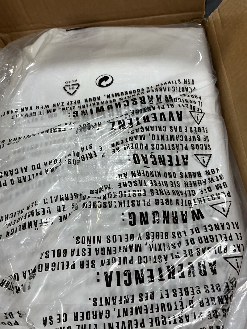 Condition photo showing New/Like New for 10 x 20 ft carport replacement canopy cover garage top tent shelter tarp with free 44 ball bungee cords,white(only cover, frame not include) (10x20 white)