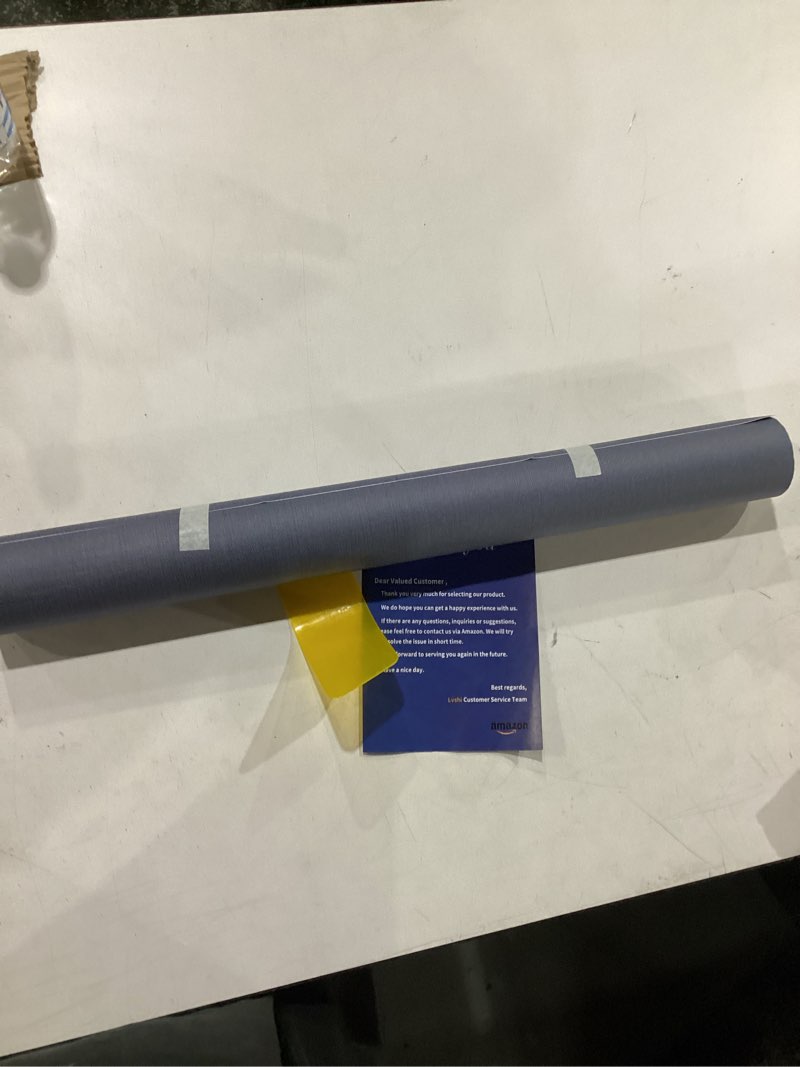 Condition photo showing Good Condition for 24"x393" navy blue grasscloth peel and stick fabric textured contact paper linen popular wallpaper vintage matte frosted waterproof flax wallpaper for bedroom bathroom kitchen (dark blue)