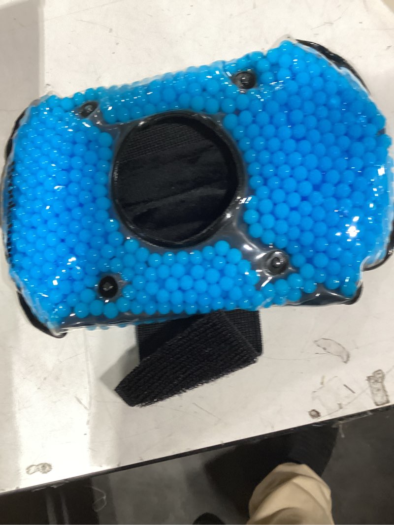 Condition photo showing Good Condition for Brookstone Knee Ice Pack Wrap With Silica Beads - Hot and Cold Therapy for Pain Relief - Reusable for Swelling, Injuries, and Post-Surgery Recovery - Azure Blue