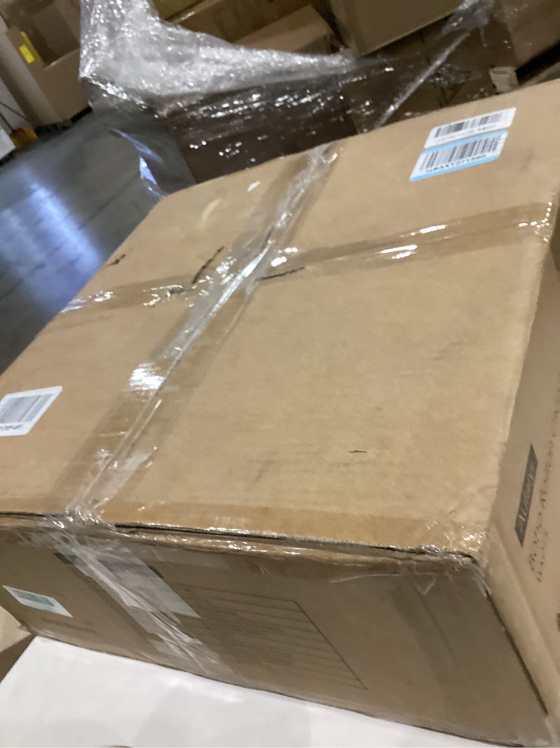 Condition photo showing New/Like New for Rattan Chandelier,5-Light Large Pendan Light,19.7'' Hand Woven Boho Light Fixture with Fabric Shade,Farmhouse Rattan Hanging Ceiliing Light Fixtures for Kitchen Island,Dining Room,Living Room wk015 rattan brown-15