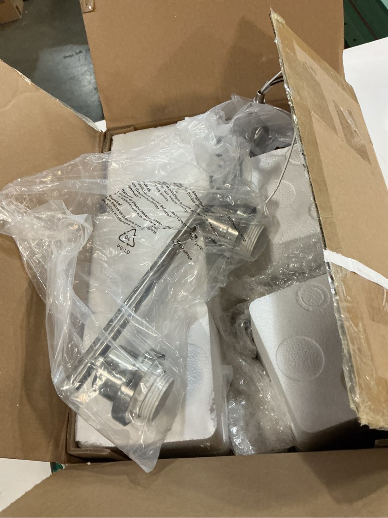 Condition photo showing Good Condition for unicozin bathroom light fixtures, 5 light vanity lights for bathroom, brushed nickel wall lamp with clear glass for mirror, living room, hallway, cabinet, e26 base matt nickel 5 light