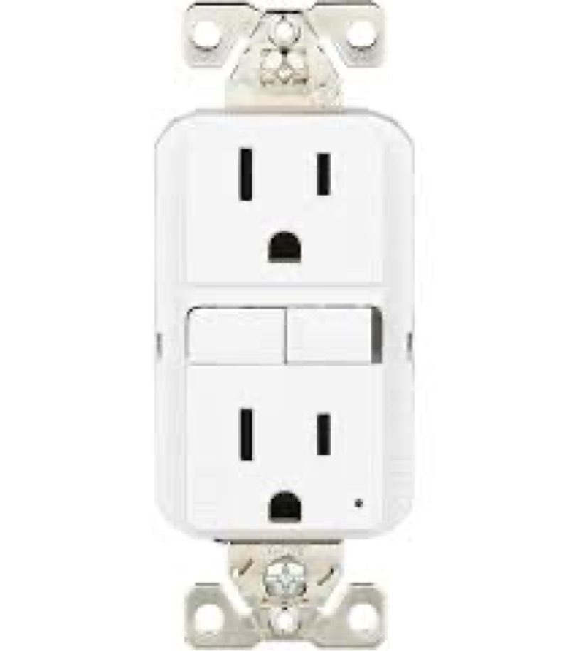 (Similar )Slim Tamper Resistant GFCI Receptacle Receptáculo GFCI delgado a prueba de manipulaciones