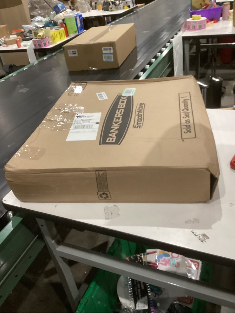 Condition photo showing New/Like New for Bankers Box Small Classic Moving Box 10 Pack, Reinforced Handles, Tape-Free Assembly, Box with Lid, 15-in x 12-in x 10-in (7714203)