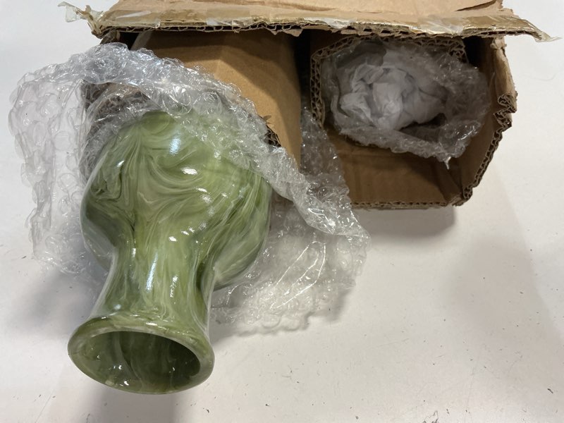 Condition photo showing New/Like New for ymxyjm resin 3 piece vase set, farmhouse decor, home decorative vase, vases for your kitchen, bedroom, office, living room, bathroom, & shelf centerpiece table decorations, green