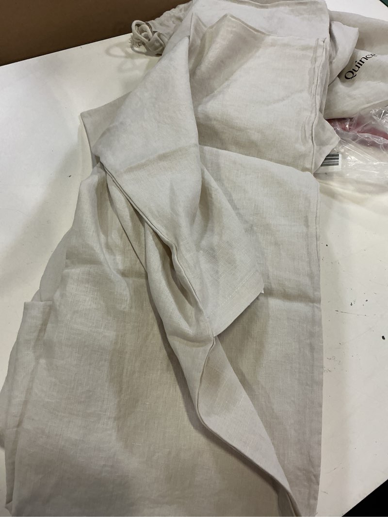 Condition photo showing Good Condition for european linen duvet cover set, king/cal king, sand
