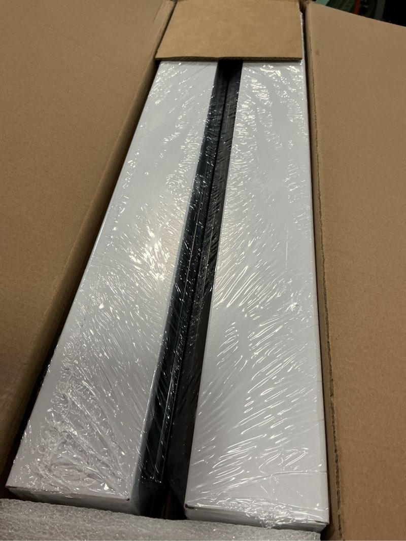 Condition photo showing New/Like New for 2 Pack Expandable Pull Out Cabinet Organizer 21" Deep with Raising Pad for Framed Cabinets,Upgrade 3 Slide Rails Slide Out Drawers,Roll Out Shelves Adhesive,Adjustable Width 9"-14.1" White White 21"D x 9"-14.1"W(2Pack)