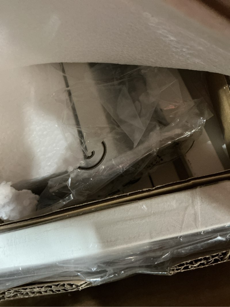 Condition photo showing New/Like New for superjare 70 inch console table with outlet, sofa table with charging station, narrow entryway table, skinny hallway table, behind couch table, for living room, white white 7.9"d x 70.8"w x 31.5"h