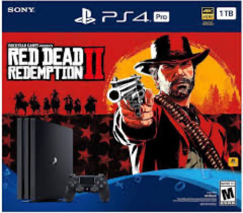 PlayStation 4 Pro 1TB Console - Red Dead Redemption 2 Bundle (Renewed)