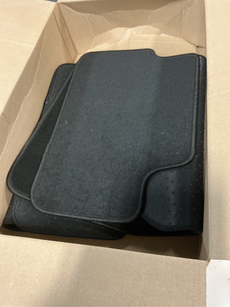 Condition photo showing Good Condition for floor mats compatible with 2008-2015 chevrolet cruze, 2016 cruze limited, black nylon flooring protection interior carpets by ikon motorsports, 2009 2010 2011 2012 2013 2014 2015