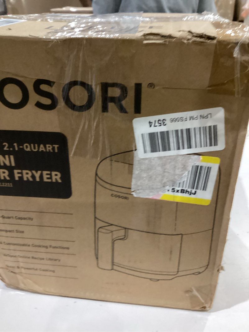Condition photo showing As Is for COSORI Air Fryer 2.1 QT, Small & Mini 4-in-1 airfryer Ideal for Simple Meals and Snack, Easy to Left