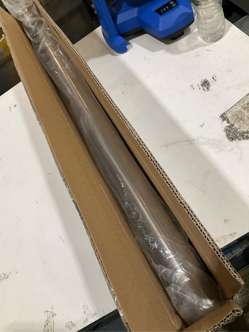 Condition photo showing As Is for 2.25 inch straight diy custom mandrel exhaust pipe tube pipe, 35 inch length, 2.25'' od mandrel straight pipe, t304 stainless steel, universal fitment - 2pcs 2.25''od-straight-35''-2pcs