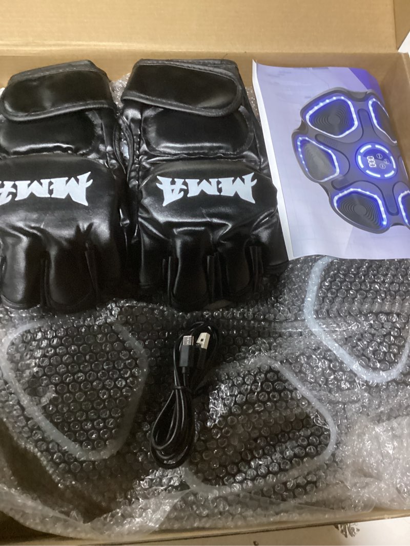 Condition photo showing As Is for Music Boxing Machine, Large Size Music Punching Machine for Adults Kids, Interactive Boxing Target Wall Mounted with Gloves, Gift for Men and Kid