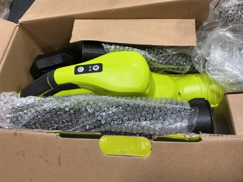 Condition photo showing Good Condition for Leaf Blower Cordless - 21V Powerful Electric Leaf Blower with 2 Batteries and Charger, 2 Speed Modes, 2.0Ah Lightweight Battery Powered Leaf Blowers for Lawn Care, Patio, Dust, Blowing Leaves Green