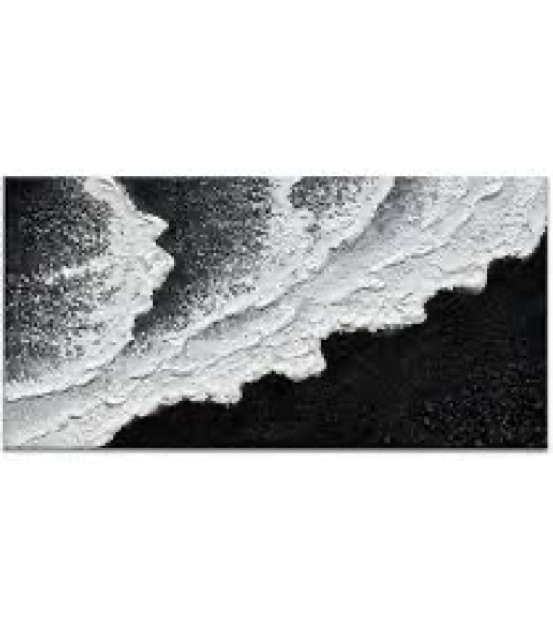 hand painted white art oil painting waves abstract canvas painter house wall art deco 24*36 inc