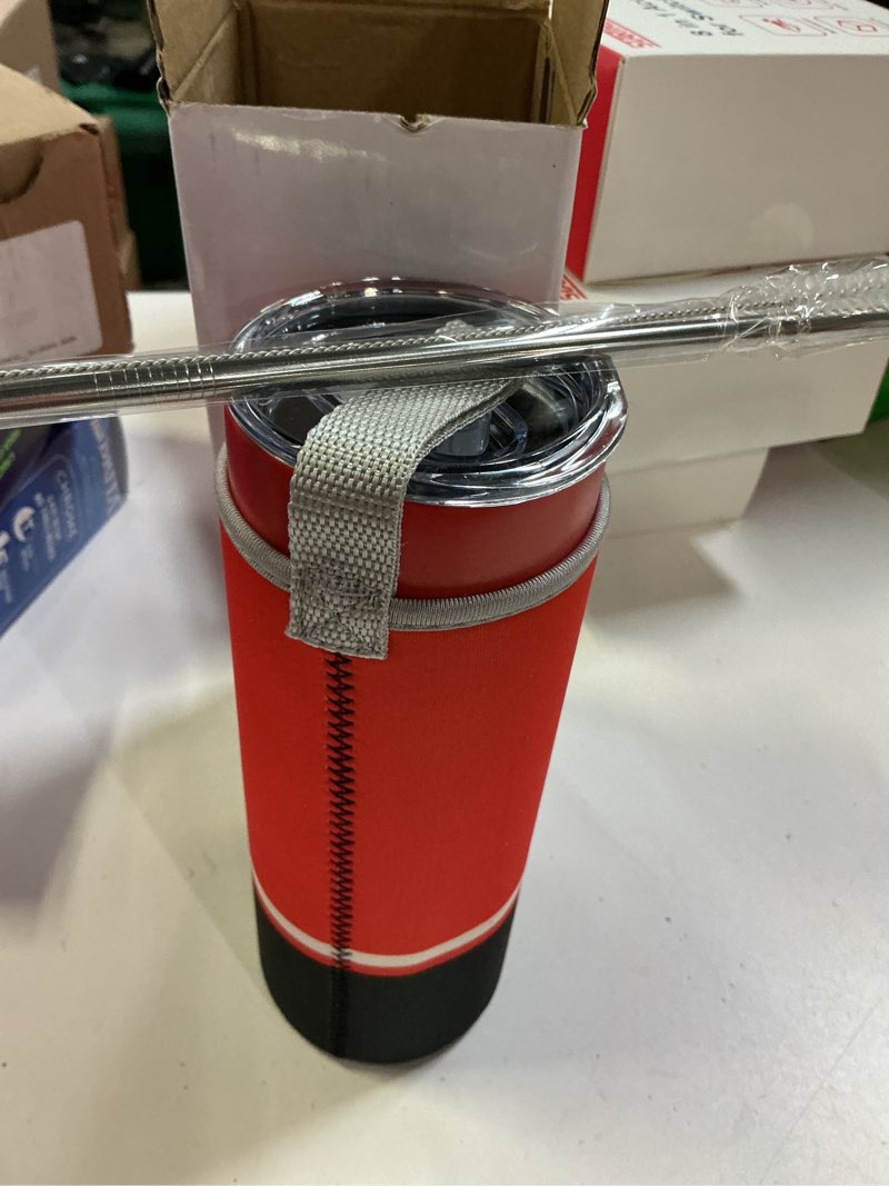 Condition photo showing Good Condition for tumbler 20oz straight skinny car cups with insulated cup sleeve portable handle, sports travel coffee mug, stainless steel, insulated,classic collection practical gifts for fans dallas s