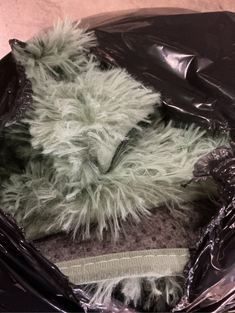 Condition photo showing As Is for Rezutan 8X10 Feet Rug for Living Room Bedroom,Soft Large Comfy Modern Shaggy Fuzzy Kids Plush Indoor Nursery classroo Home Decor Bedside for Living Room, with Non-Slip Bottom,Camel Sage Green 8' x 10' (Rectangular)