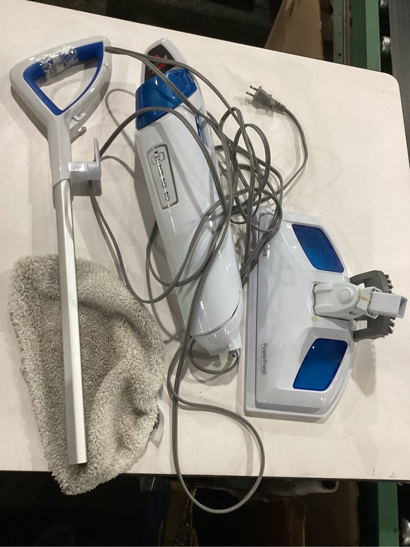 Condition photo showing Good Condition for *Not Tested* Bissell Power Fresh Steam Mop with Natural Sanitization, Floor Steamer, Tile Cleaner, and Hard Wood Floor Cleaner with Flip-Down Easy Scrubber, 1940A PowerFresh Steam Mop