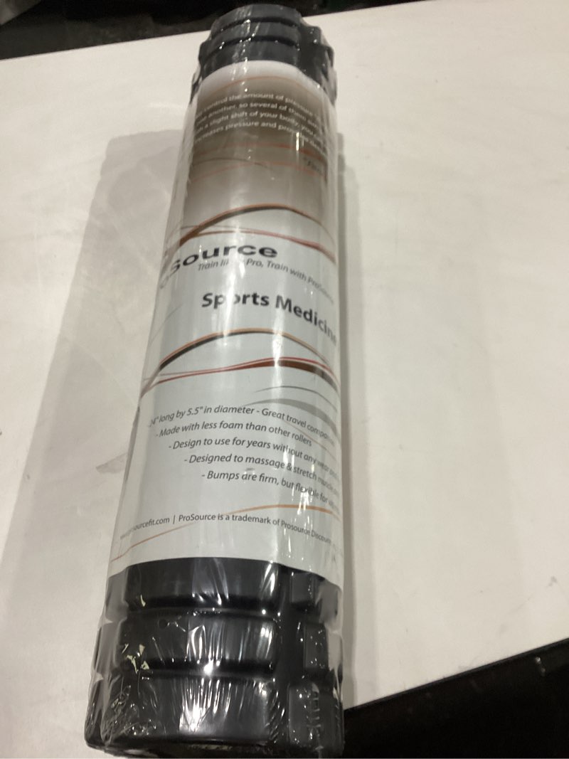 prosource sports medicine foam roller 24” x 6” (3 61 cm x 15 cm) with 2 density zones for deep-tissu