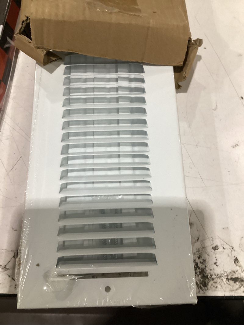 Condition photo showing New/Like New for 24x4 vent register [duct opening], vent covers for home ceiling, two-way ventilation register, adjustable solid steel wall register vent cover (24"w x4"h [duct opening])