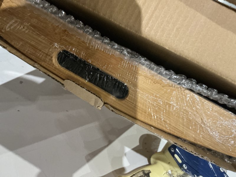 Condition photo showing Good Condition for Bam & Boo Natural Bamboo Serving Tray Extra Large Rectangular with Handles for Food, Drinks, Storage, Decor, Vanity, Breakfast, Parties, Weddings, Picnics(23.6” x 15” x 2.35”, Natural) Bamboo 23.6" x 15" x 2.4"