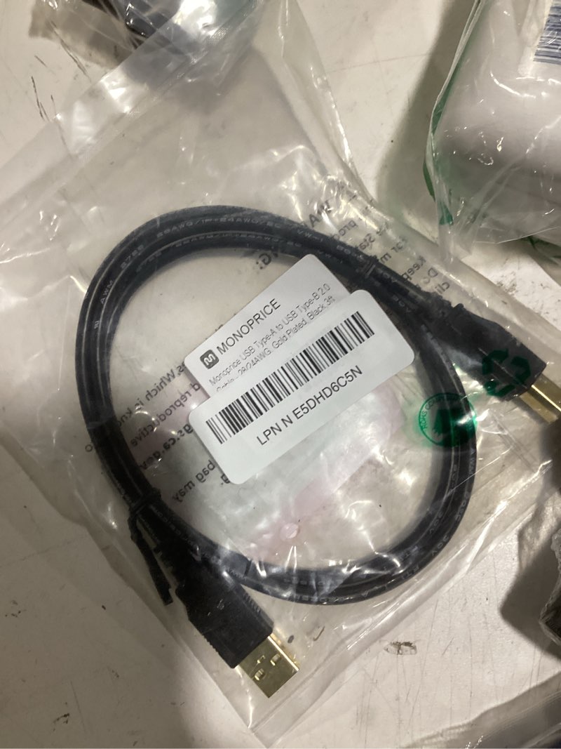 Condition photo showing Good Condition for monoprice usb-a male to usb-b male 2.0 cable - 28/24awg, shielded, gold plated, 3 feet, black black 3 feet cable