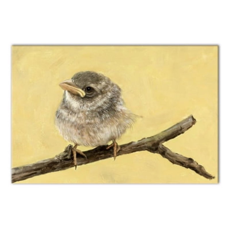 Creative Products Little Brown Bird - Yellow 12x18 Canvas Wall Art